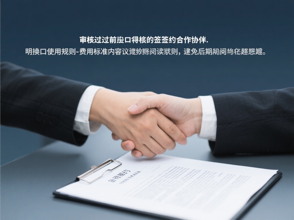 签订协议：审核通过后，双方将签订合作协议，明确接口